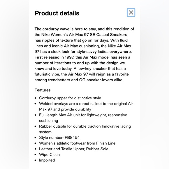 NWOT Nike Women's Air Max 97 SE shoes sz 7 - Picture 6 of 6